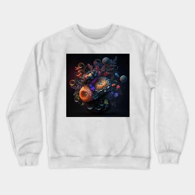 A Fractal Bouquet of Flowers Crewneck Sweatshirt by daniel4510